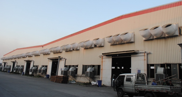 广州某仓储物流玻璃钢负压风机通风降温解决方案